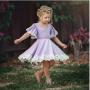 Conyson Hot Cute Toddler Kids Baby Girls Princess Clothes Lace Short Puff Sleeve Party Bridesmaid Wear Flower Dresses for Girls