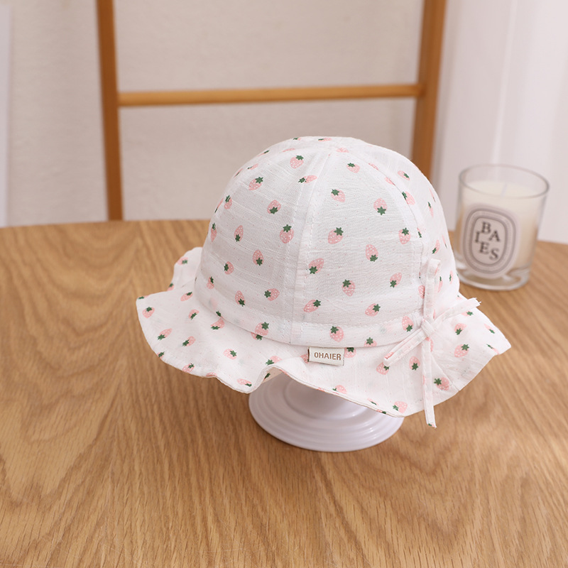 Baby Bucket Hat Cute Bear Ear Newborn Panama Hat Solid Color Cartoon Outdoor Beach Kids Baby Boy Girl Sun Hats