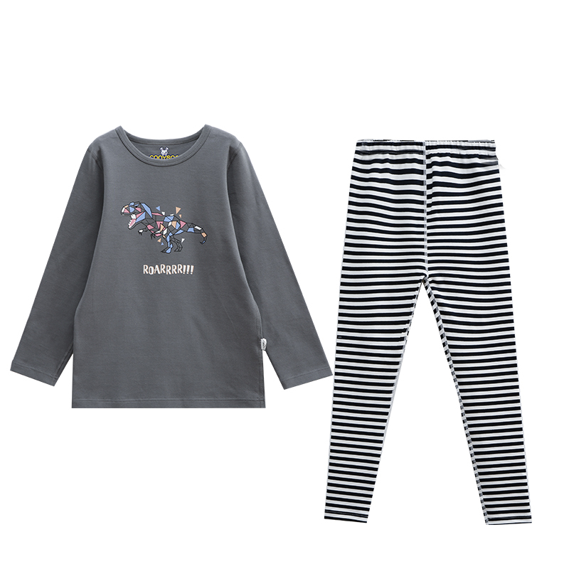 Kids cartoon pajamas ready to ship children dinosaur print sleepwear