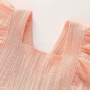 Conyson New Design European Style Spring Summer Sleeveless Hidden Button Bowknot Cotton Infant Newborn Baby Girl Romper