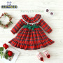 Conyson Toddler Kids Baby Girls Christmas Outfit Long Sleeve Red Princess Dress with Belt Children Santa Gifts Baby dress