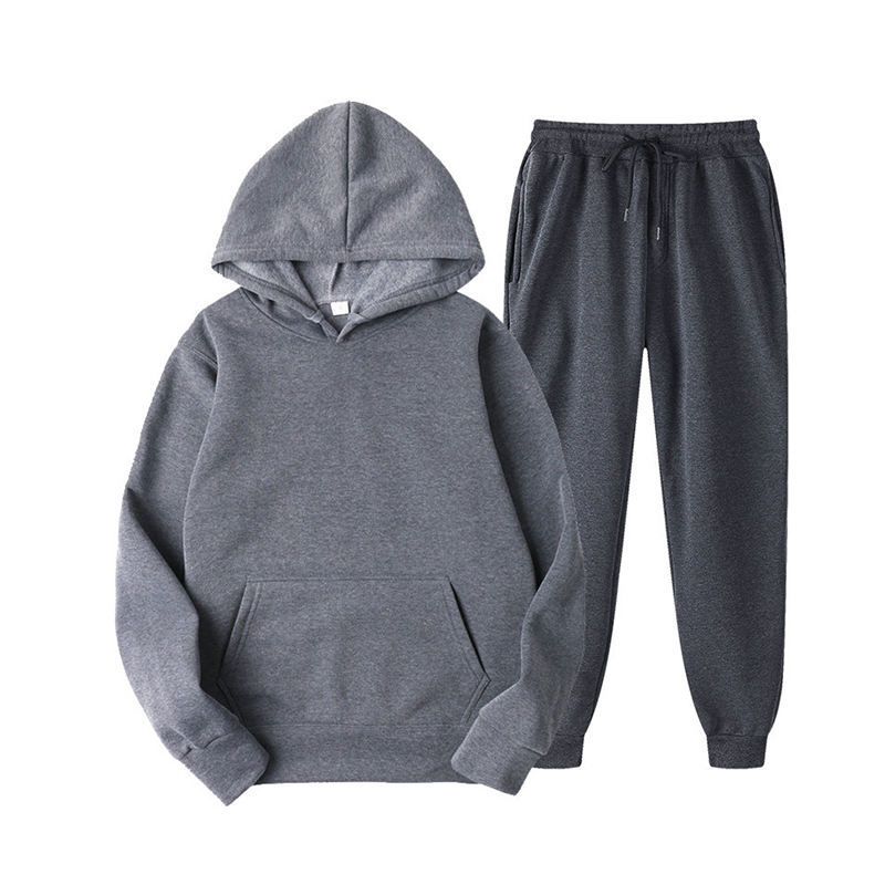 Wholesale Winter Casual Solid Hoodie Women Ladies Two Pieces Jogger Set Womens Sweat Sweatsuit 2 Piece Tracksuit Sets