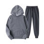 Wholesale Winter Casual Solid Hoodie Women Ladies Two Pieces Jogger Set Womens Sweat Sweatsuit 2 Piece Tracksuit Sets