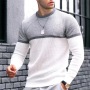 Conyson Wholesale High Quality Spring Autumn Men's Plain Stripe O-Neck White Tee Shirt Blanks Oversized Knitting Men's T-shirts