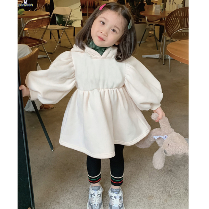 Conyson wholesale korean fashion boutique designers toddler Baby kids Girl cotton clothes Long Sleeve fall Winter dress clothing