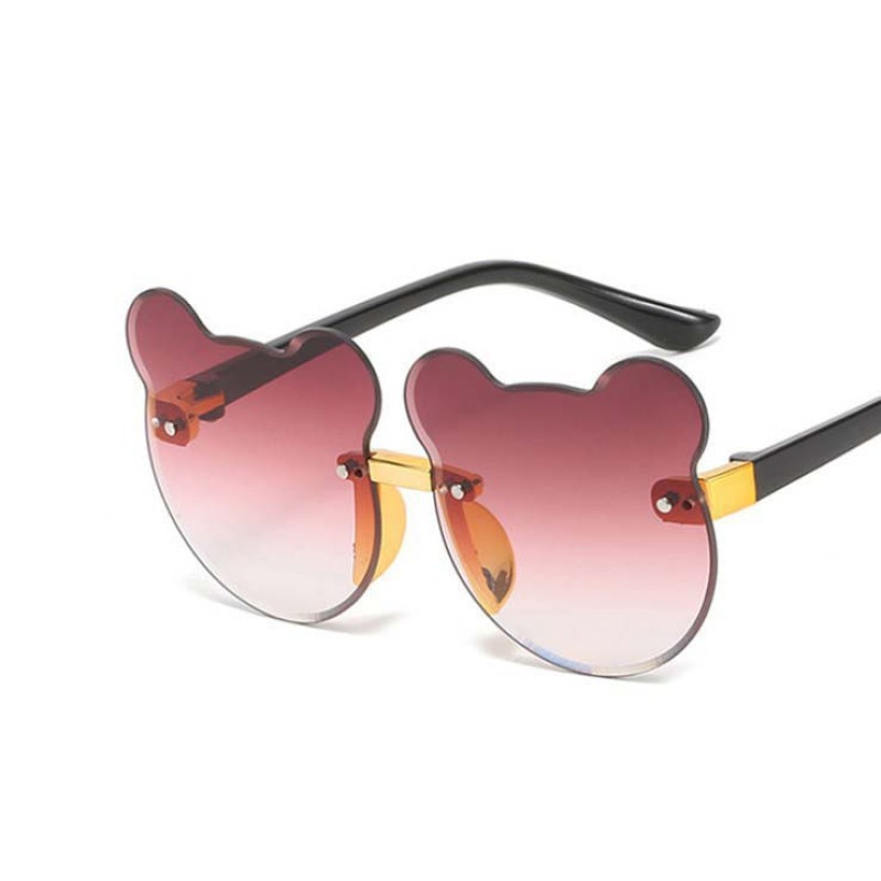 Kids Sunglasses Bear Shape Gradient Lens Children Glasses Trendy Girls Boys Sun Glasses Cartoon Eyeglasses Sunshades