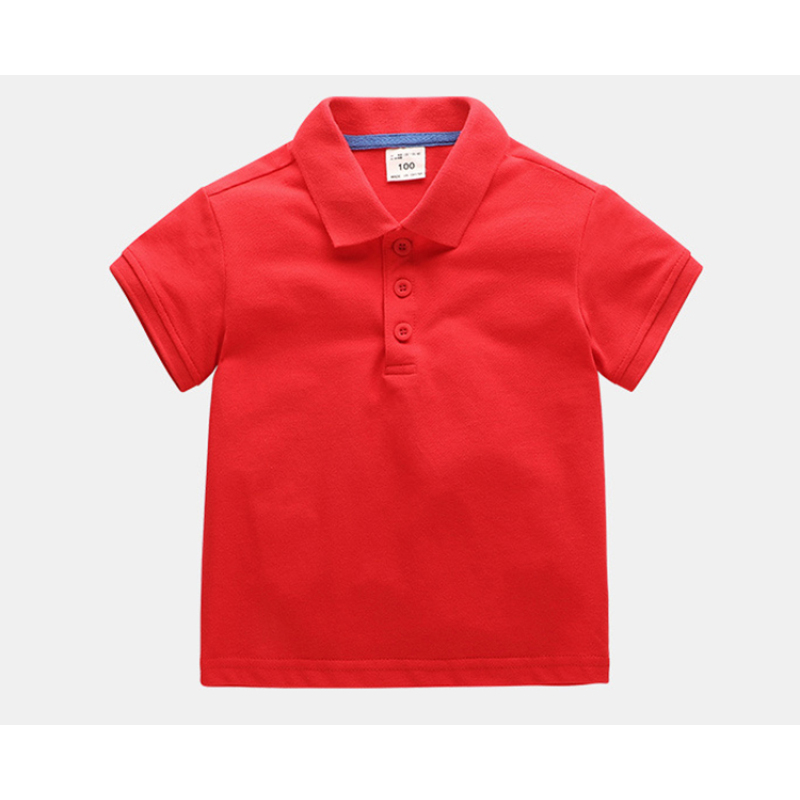 Wholesale High Quality Solid Color Casual Polo Shirt Cotton Children Polo Shirts Customized Short Sleeve Polo Shirt