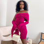 One Neck Skinny Sheath Dress Solid Color High Waisted Slim Cut Pleated Rope Drawing Design Party Evening Dress