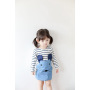 Wholesale Cute Cartoon Striped Toddler Girls Dresses Kids Girl Cotton Long Sleeve Dress