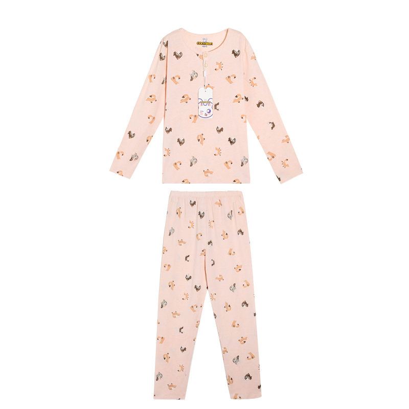 Wholesale Cute Long Sleeve Knitted Breathable Unisex Kids Cotton Pajamas Cartoon Boys Pyjamas Kids