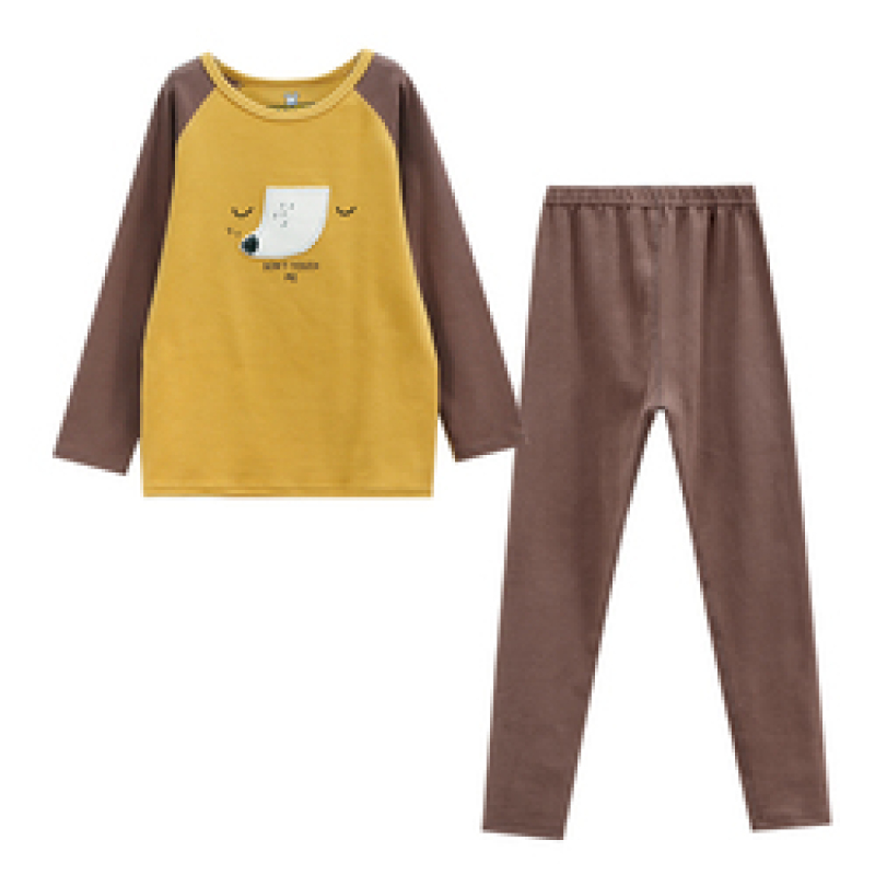 wholesale spring baby clothing cotton Long Sleeve Knitted boys Cartoon soft Girls' Sleepwear Set kids pajamas