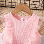 Conyson Arrival Summer Sleeveless Ruffle Kid Cotton Print Splicing Girl Dresses 1-5 Years Birthday Clothing Baby Girls Dresses