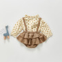 Conyson Vintage Baby Girl Casual Clothing Sets Spring Cotton Floral Blouse Shirt Romper Dress Newborn Baby Girl Clothes Sets