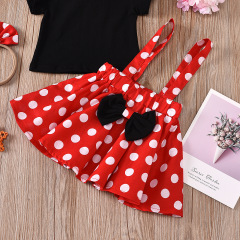 Conyson wholesale ruffle flying sleeves baby clothes set girl tutu dress princess kids summer clothes 3 pieces swing top dress