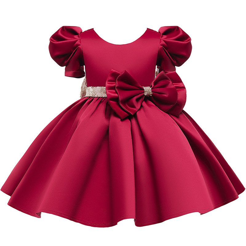Conyson New Style Wedding polyester Frock baby Kids Girls Birthday Party Princess dress gowns wear clothing full Girls Dresses