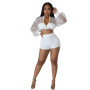 Conyson Wholesale Summer High Quality Summer Active Private Label Plus Size Boutique Sexy Luxury Sweatsuit Shorts Women Set
