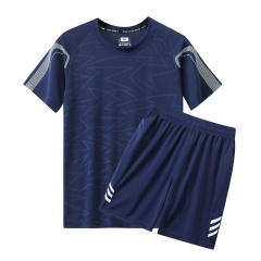 Conyson Wholesale Custom New Arrival Polyester Jogging Sportswear Gym Tracksuit And Short 2 Piece Shorts Track Suit Men T Shirt