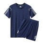 Conyson Wholesale Custom New Arrival Polyester Jogging Sportswear Gym Tracksuit And Short 2 Piece Shorts Track Suit Men T Shirt