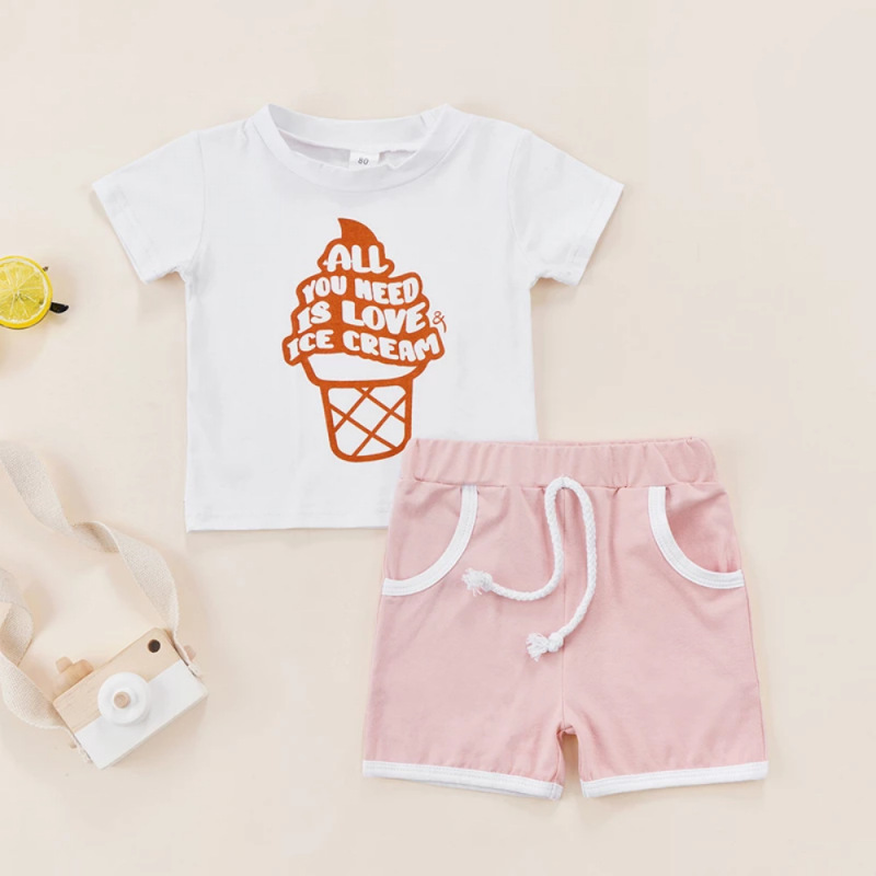Conyson Fashion Cotton Summer Children Printing Short Sleeve shorts 2 Piece Clothing Sets 0-24M Toddler Baby Girls Cute Outfits