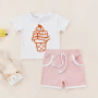 Conyson Fashion Cotton Summer Children Printing Short Sleeve shorts 2 Piece Clothing Sets 0-24M Toddler Baby Girls Cute Outfits
