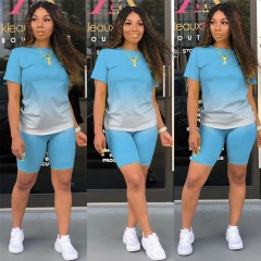 Wholesale Custom Logo Jogger Tracksuit Workout Digital printing Summer Women 2 Pieces Gym Yoga Matching Shorts Fitness Lady Set