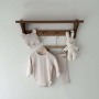 Conyson Wholesale Infant Girls Clothes Sets Cotton Solid Clothing With Bear Hat Pants Newborn Unisex Baby Romper Suit