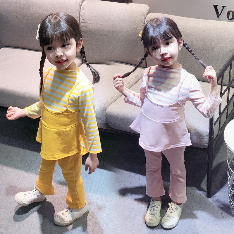 New Style Cute Outfits Toddler Clothing Sets Long Sleeve T Shirt + Trouser Two Piece Children's Clothing