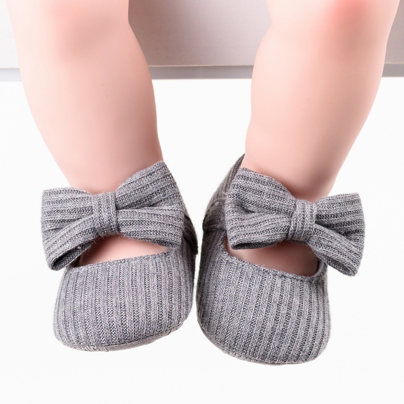 Conyson Wholesale Soft Sole Cotton Spring Flower Bowknot Anti-slip Toddler Baby Girl Princess Shoes