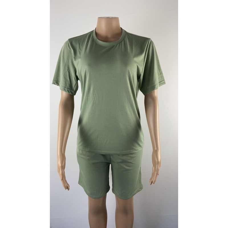 Wholesale Summer New Men Casual Shorts Sets Short Sleeve T Shirt Shorts Solid Tracksuit Set Men's Brand Clothing 2 Pieces Sets