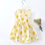 Conyson Wholesale Latest Hot Summer Kids Clothes Girls Flower Print Cotton Silk Dress Baby Princess Skirt Floral Girls Dresses