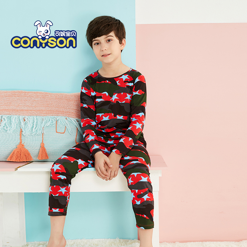 Camo printed kids sleepwear kids pajamas sets boys pajamas sleepwear sets SH10804