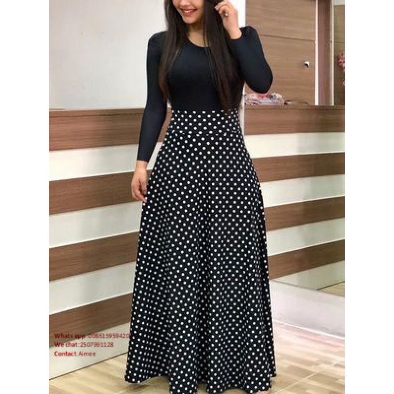 Conyson Spring Women Elegant Dresses Female Fashion Long Sleeve Floral Print Long Maxi Dress Ladies Casual Flower Vestido