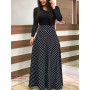 Conyson Spring Women Elegant Dresses Female Fashion Long Sleeve Floral Print Long Maxi Dress Ladies Casual Flower Vestido