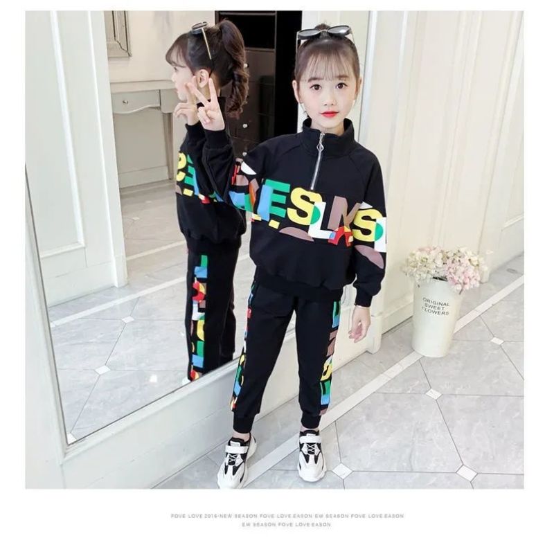 Conyson Children Clothes Autumn Cartoon Girls Sets Long Sleeve Tracksuit 2- 13 Years Girls Clothing Sport Suit Kids Clothes Sets