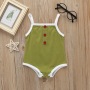 Conyson rts ins hot sale cotton Unisex sleeveless kids children summer button clothes suits toddler newborn romper baby clothing