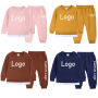 Kids Clothing Sets Custom Logo Patchwork Boys Girls Unisex Casual Clothes Jogger Set Sweat suit Tracksuit 2 Piece Sets