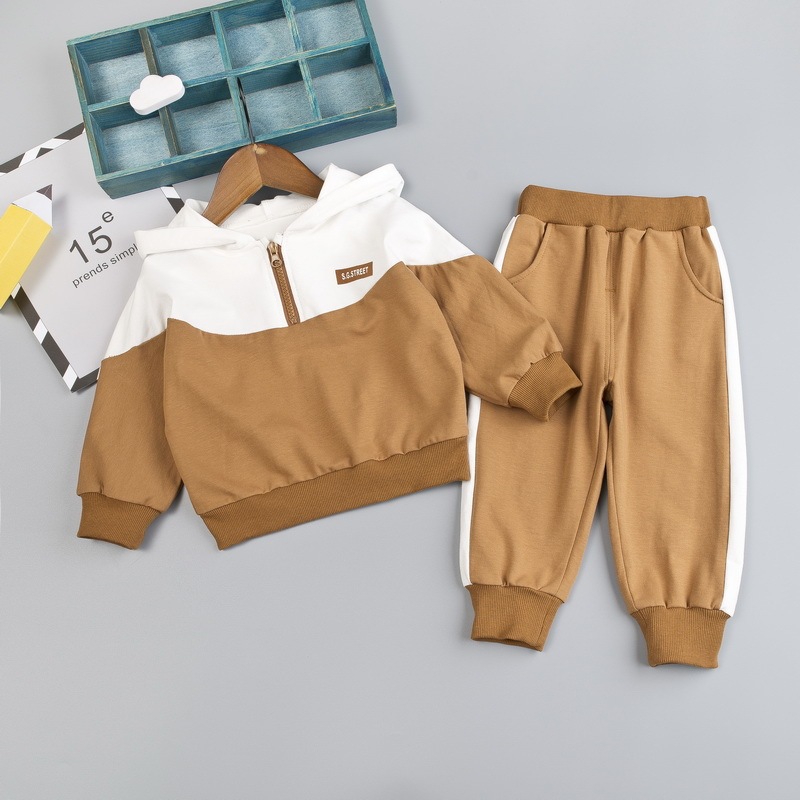New Boy Baby Boys Sports Tracksuits Clothing Sets Casual Hooded Suit