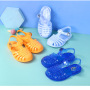 Conyson hot sale rts Korean kids design shoes children hook & loop toddler girls fashion princess solid jelly sandals kids shoes