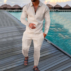 Private Label Bulk Spring 2023 Designer Custom Logo Long Sleeve Street Jogger Sets Men Cufflinks Tracksuit Two Pieces Men Set