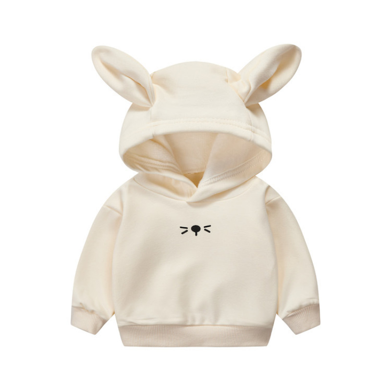 Conyson Unisex Hot Sale Baby Kids Boy Girl Pullover Cute Baby Sweatshirt Customize Rabbit Ear Outfit Toddler Baby Kids Hoodies