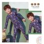 Bulk kids pajamas set child sleepwear ready to ship cartoon print kids thermal pajamas