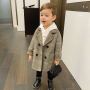 Conyson Winter Woolen Double-breasted Baby Boy Trench Lapel Autumn Kids Outerwear Coats Jacket Children Kids Clothing Handsome
