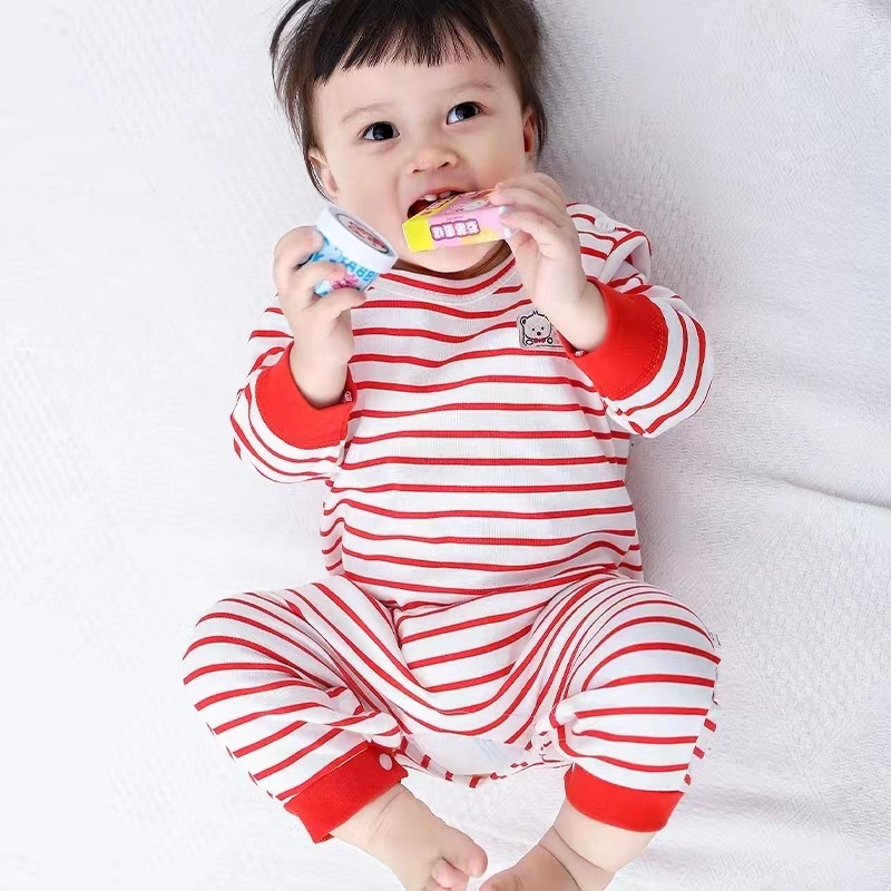 Conyson Wholesale Newborn Children Clothing Vintage Organic Pure Cotton Long Sleeves Stock Lot Cute Cartoon Baby Rompers