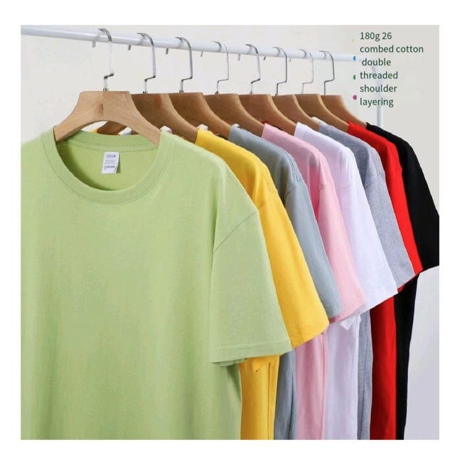 Conyson Low MOQ Fast Shipping Summer Short Sleeve 100% Cotton Printing Blank White Tops Seamless Custom T-shirt Oversize Women