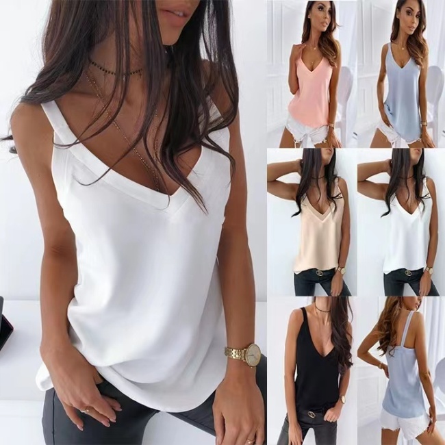 Conyson New Arrival Fast Shipping Summer Casual Style Corduroy Fashion V Neck Women's Sexy Sleeveless Bodysuit Tank Tops Halter