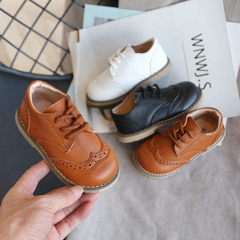 Conyson New Spring Autumn Children Leather Shoes for Boys Girls Casual Shoes Kids Soft Bottom Casual Outdoor Shoes Baby Sneakers