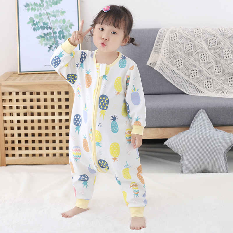 Conyson Infant Printed Cartoon Rompers Newborn Baby Outfit Spring Fall Clothes Kids Boys Girls Cotton Long Sleeve Zipper Romper