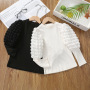 Conyson Spring Girls Baby Bottoming Shirt New Children's Fashion Long-sleeved T-shirt Kids Outer Wear Puff Sleeve Sweater
