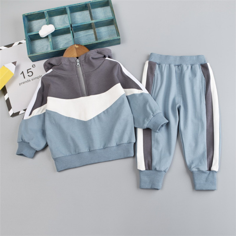 Conyson Spring Cotton Kid Boys Fashion Full Sleeve Hoodie Pants 2pcs Set Fall Sportswear Children's Clothing Sets for Boys