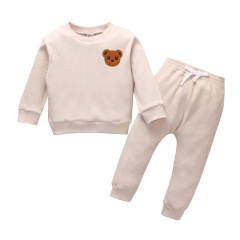 Conyson wholesale fall cotton baby kids korean designers unisex fashion boutique clothing suit boy girls winter clothes sets
